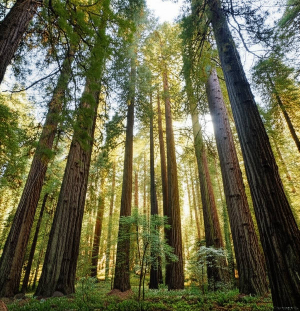 درخت سرخ چوب کالیفرنیا The giant redwoods